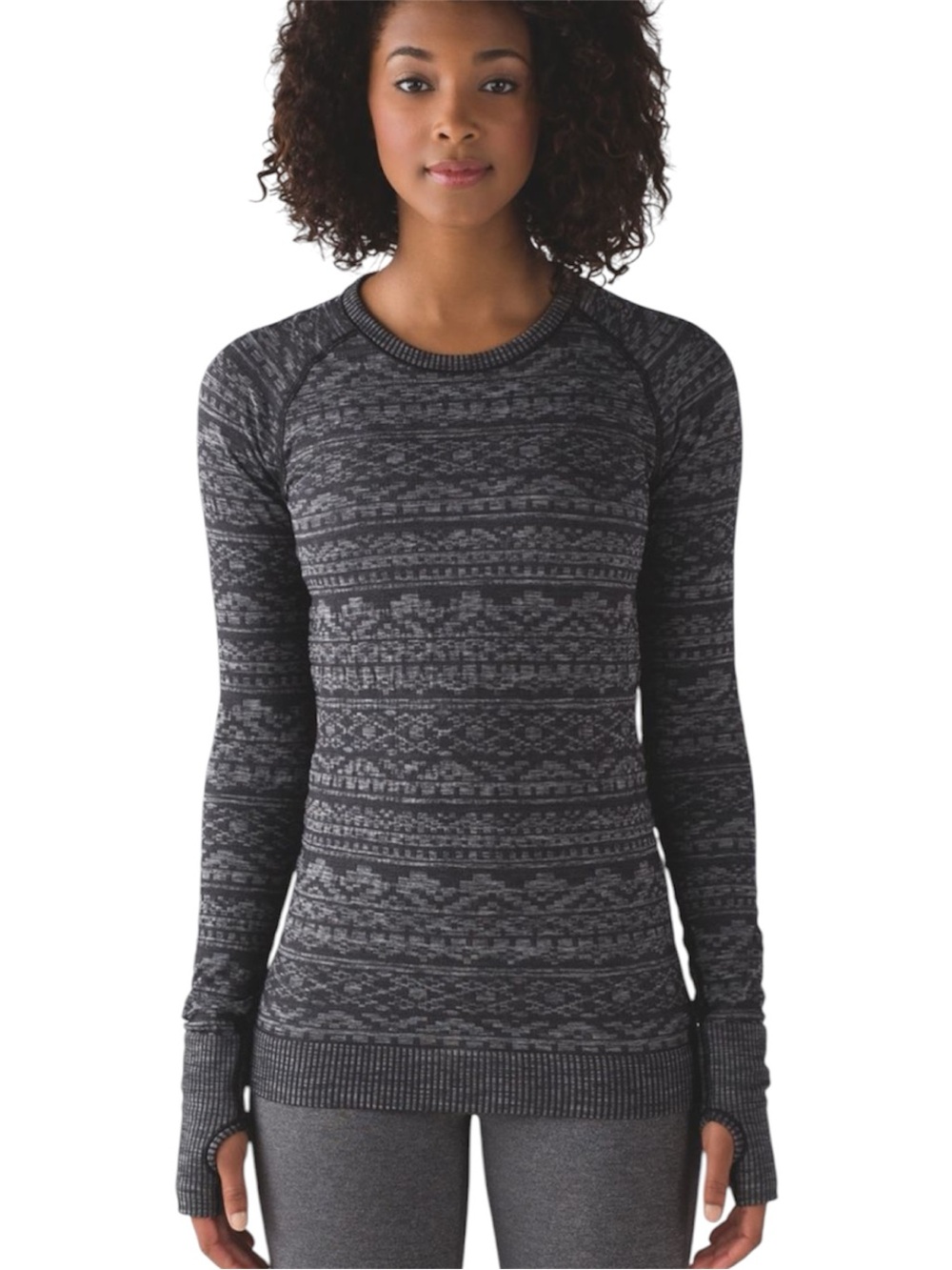 Lululemon Rest Less Long Sleeve Pullover in
Heathered Black Size 10